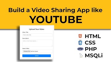 Build a Video sharing Web app (YouTube clone) . With Backend. Using PHP.
