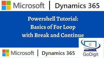 Powershell Tutorial: Basics of For Loop with Break and Continue
