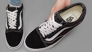 HOW TO DIAMOND LACE VANS ON FEET