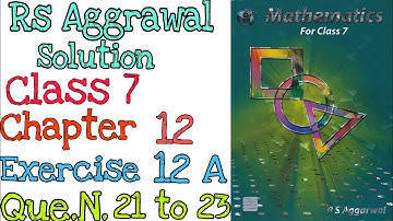 Rs Aggarwal Class 7 Exercise 12A Question Number 21,22,23 | Simple Interest | MD Sir