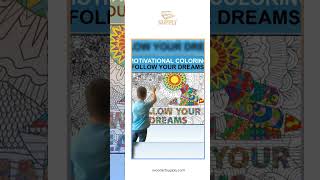 Giant Coloring Poster for Adults and Kids - Wall Coloring Poster Motivational - Large Coloring Po...