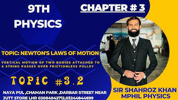 two bodies attach to string passes over frictionless pulley (Newton