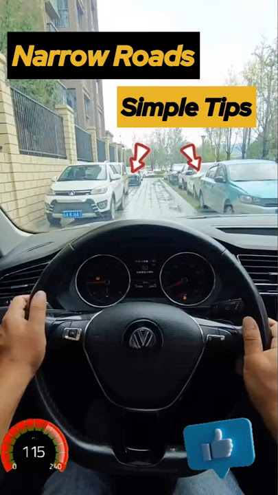 How to Easily Avoid Scraping When Passing Through Narrow Roads #cardrivingtips #automobile #shorts