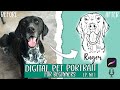 How to make a digital pet portrait in procreate  beginner tutorial  custom dog drawing  ep no 1