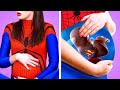 SÚPER HEROÍNAS EMBARAZADAS || Situaciones Graciosas De Embarazo por KABOOM ENERGY!