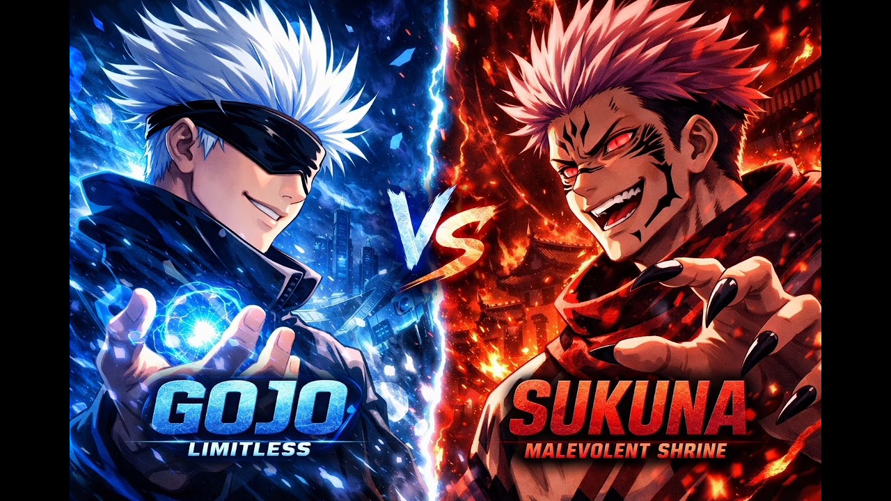GOJO vs SUKUNA LIMITLESS vs MALEVOLENT SHRINE JUJUTSU KAISEN ANIME RAP SONG HERO vs VILLAIN VIBE AMV