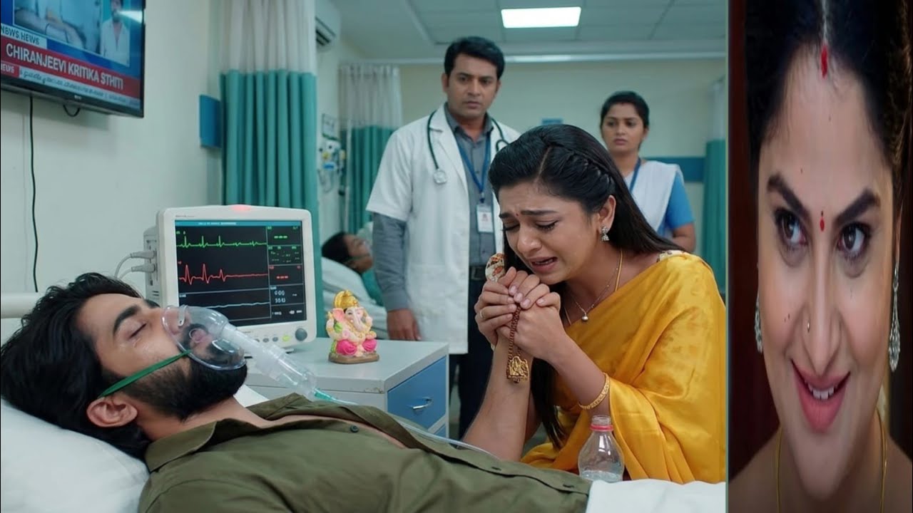 చిరంజీవికి లోతుగా గాయాలయ్యాయని డాక్టర్స్ చెప్పగానే విజయ బోరున ఏడుస్తూ చిరు చెయ్యి పట్టుకోవడం