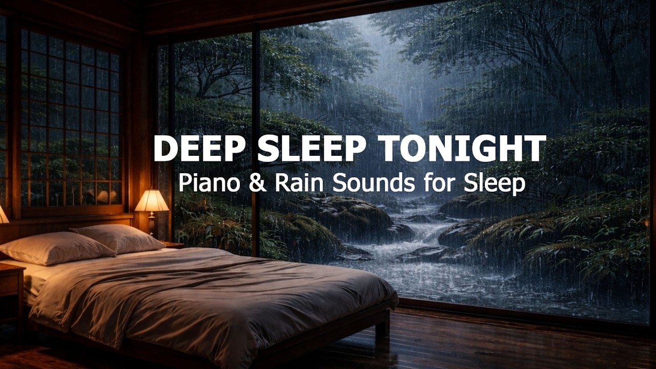 FALL ASLEEP INSTANTLY – Soft Piano & Rain Sounds for Deep Sleep and ...