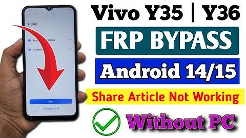 Vivo y35 | Y36 Frp Bypass Android 14/15 || Without PC || Latest Update 2025 | ✅️