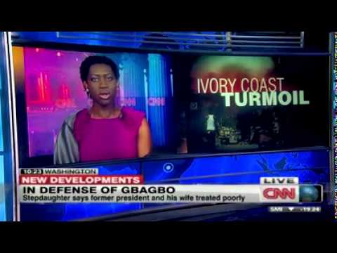 Marie-Antoinette Singleton daughter of Laurent Gbagbo on CNN [HQ]