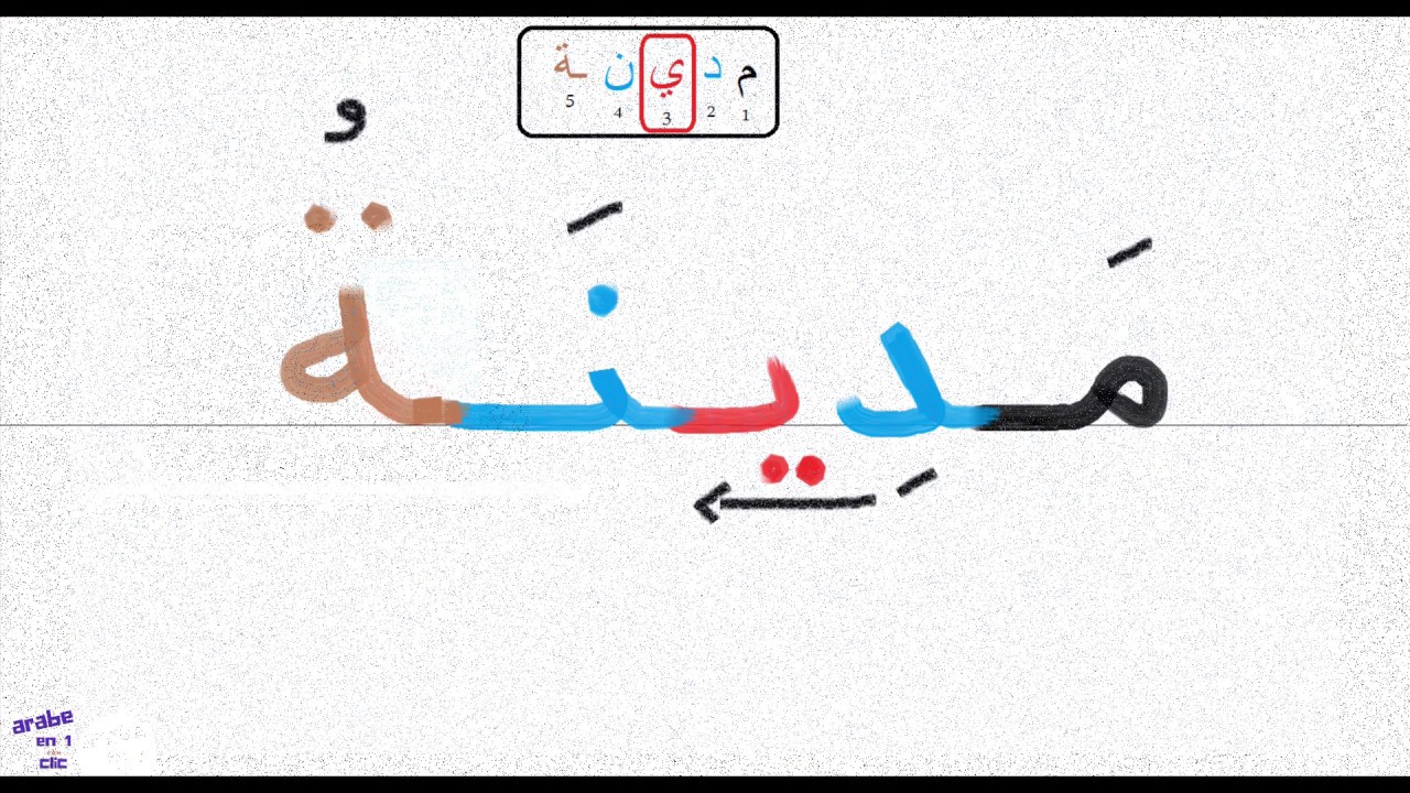 Écrire en arabe facilement 7 مـديـنـة - YouTube