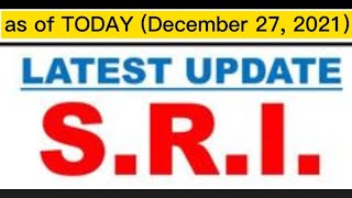 LATEST UPDATE ON SRI 2021 | SERVICE RECOGNITION INCENTIVE AS OF DECEMBER 27, 2021