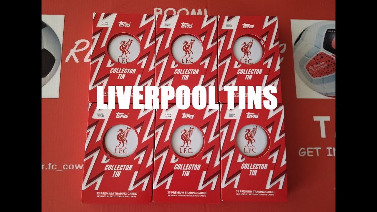 TOPPS LIVERPOOL FC TINS*** PACKED A HUGE LEGEND CARD & 10