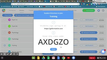 GoFormative: adding a class