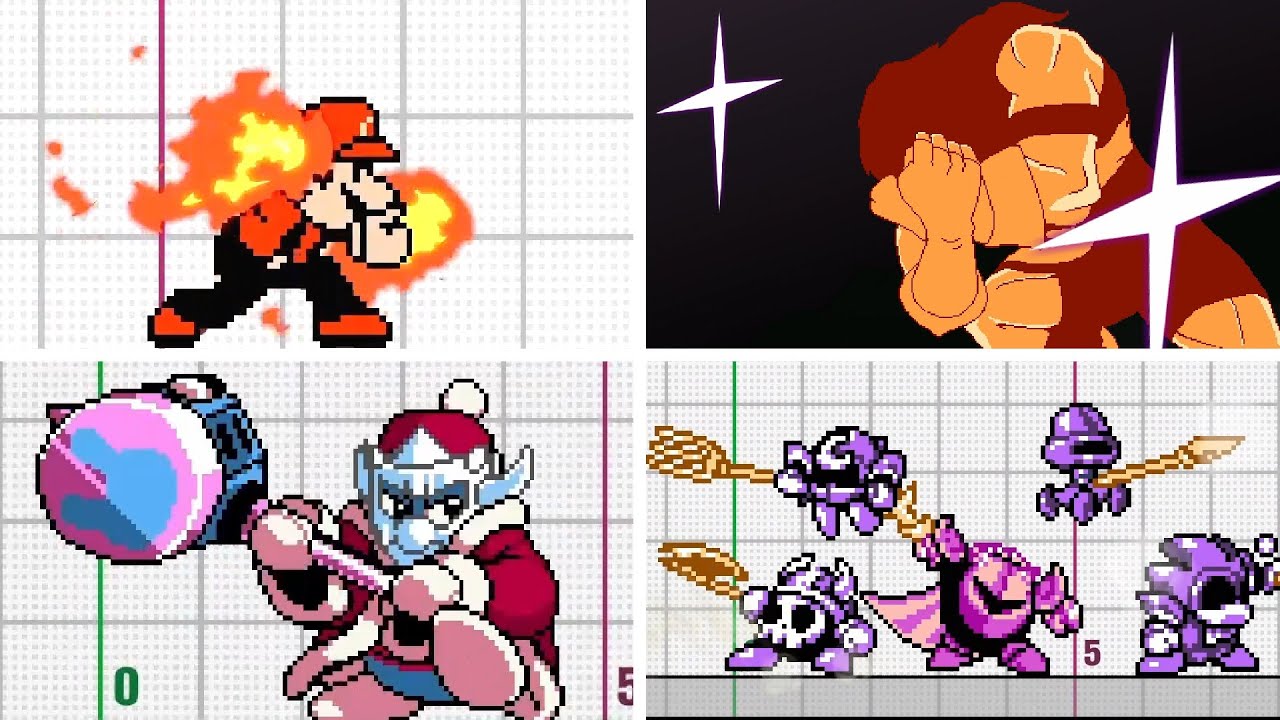 (NEW) All Retro Final Smashes | Super Smash Flash 2 v1.4