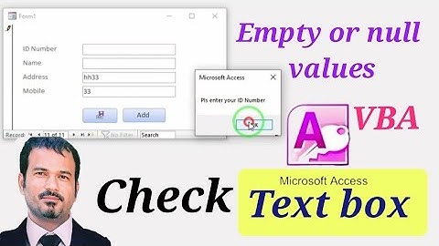 Check text boxes empty or null values in access form | access VBA if condition