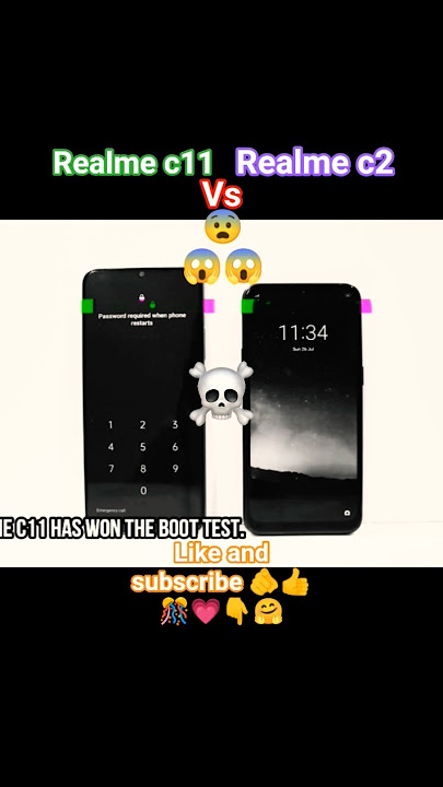 😱😱😨 realme c11 vs realme c2 speed test 🚄@RabbitsVlog64#trollface#music#shortvideos