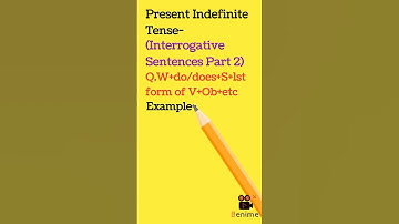 Present Indefinite Tense (Interrogative Sentences Part 2)