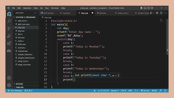C Programming: Print Day Name using Switch-Case-Default statement