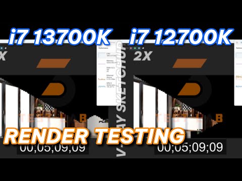 Core i7 12700K vs i7 13700K  Render Vray Sketchup