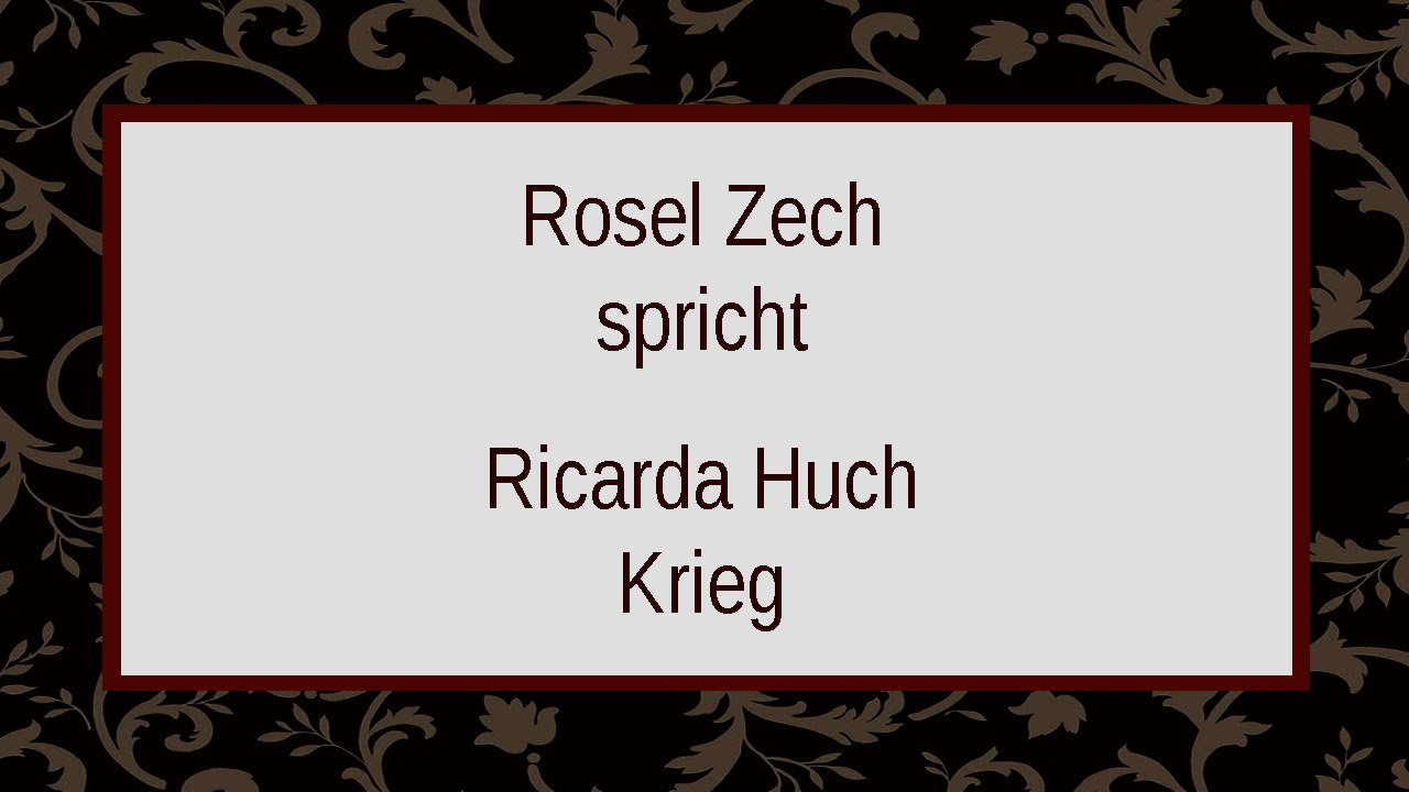 Ricarda Huch „Frieden“ (1912-1914)