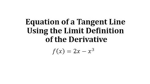 Find a Derivative Using The Limit Definition (Cubic)