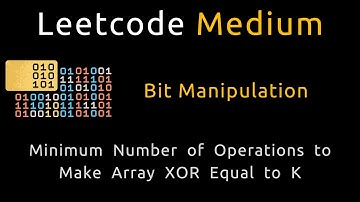 Minimum Number of Operations to Make Array XOR Equal to K - Python