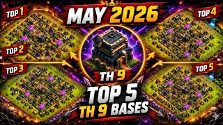 TOP 5 ! TH9 BASES 2026 🔥 Best Town Hall 9 Base Layouts | Clash of Clans | Copy Link |#coc #gaming