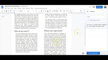 Using the Citation Tool in Google Docs