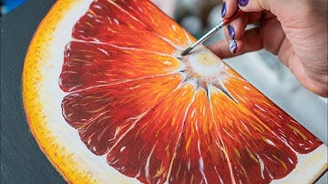 Sicilian Orange - Acrylic painting / Homemade Illustration
