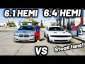 How much faster is a 6.4 Hemi vs 6.1 Hemi? Charger SRT8 vs Scatpack 392! (19 YEAR OLD RACES ME!!!)