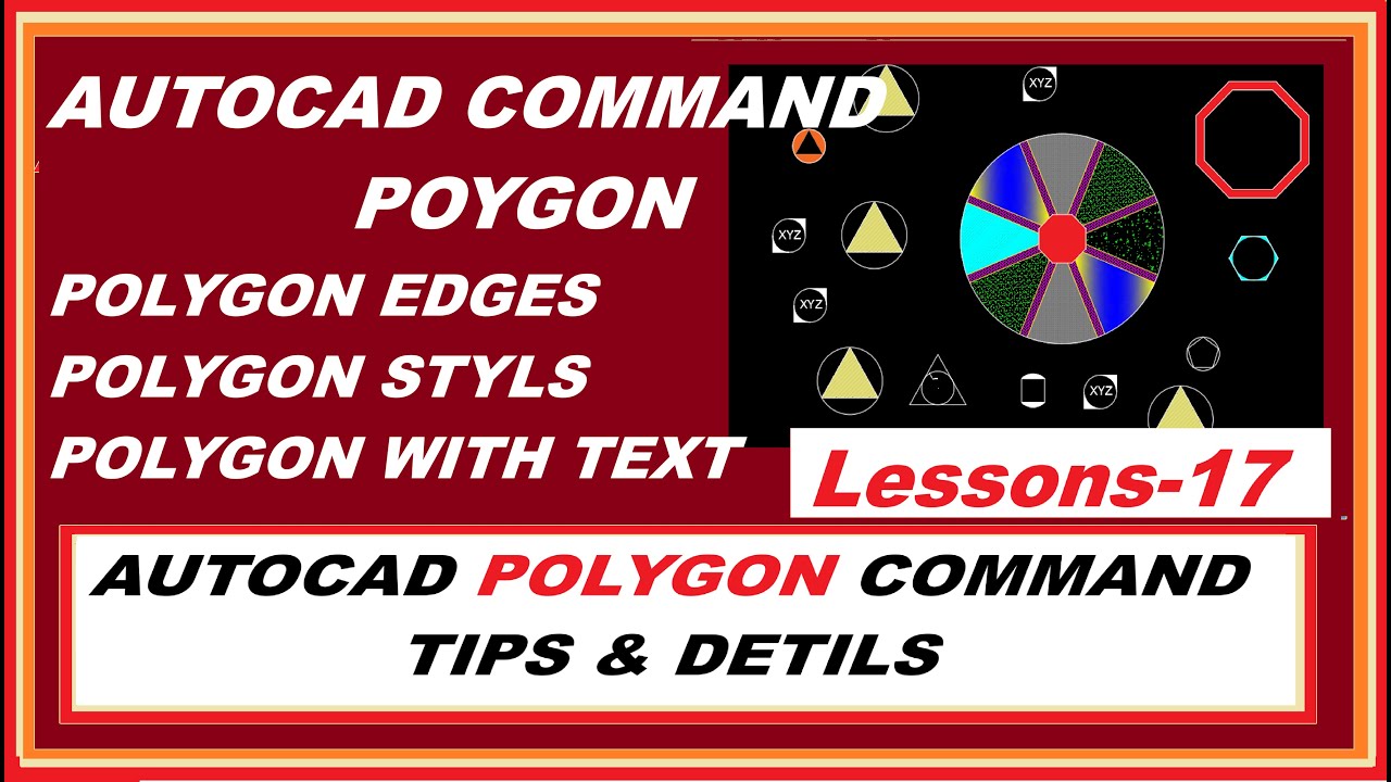 Autocad Polygon Command Tutorial Complete | Inscribed, Circumscribed, Edge, Triangle, Square.