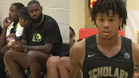 LEBRON JAMES Pulls Up! NJ Scholars vs Team Griffin...