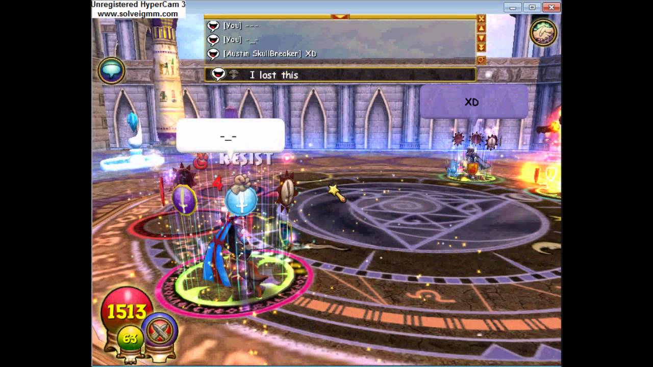 Wizard101 PvP 1v1 Lvl 30 Ice VS Lvl 38 Balance