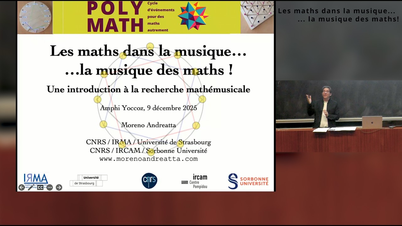 Poly Math :conférence concert mathémusicale avec Moreno Andreatta - YouTube