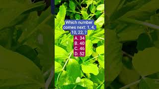 Which Number Comes Next 1, 4, 10, 22, ?