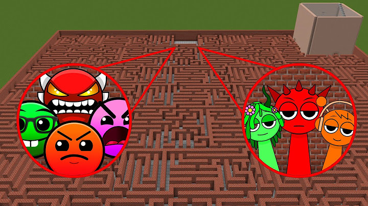 Incredibox Sprunki vs Geometry and Lobotomy Dash Nextbots in Maze Gmod Minecraft