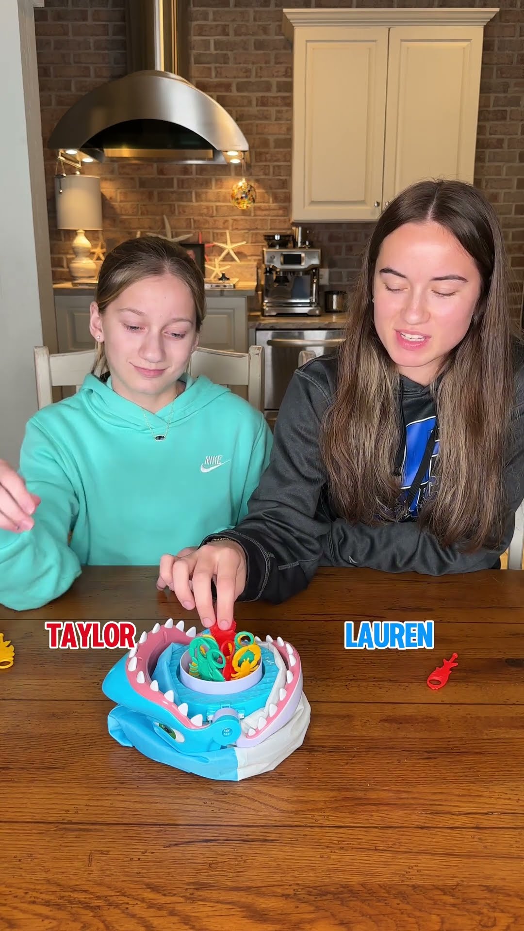 Shark bite challenge!! Who will be lucky? #familygamenight