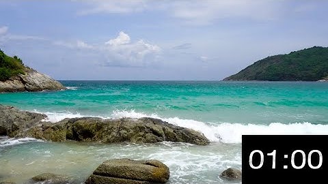 1 Minute Timer Relaxing Ocean Sounds with music