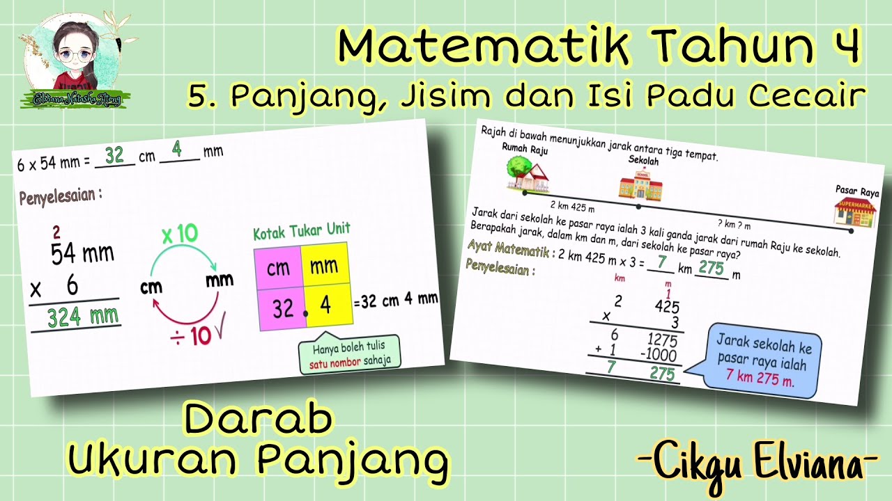 Matematik Tahun 4 Darab Ukuran Panjang (Sentimeter & Milimeter dan