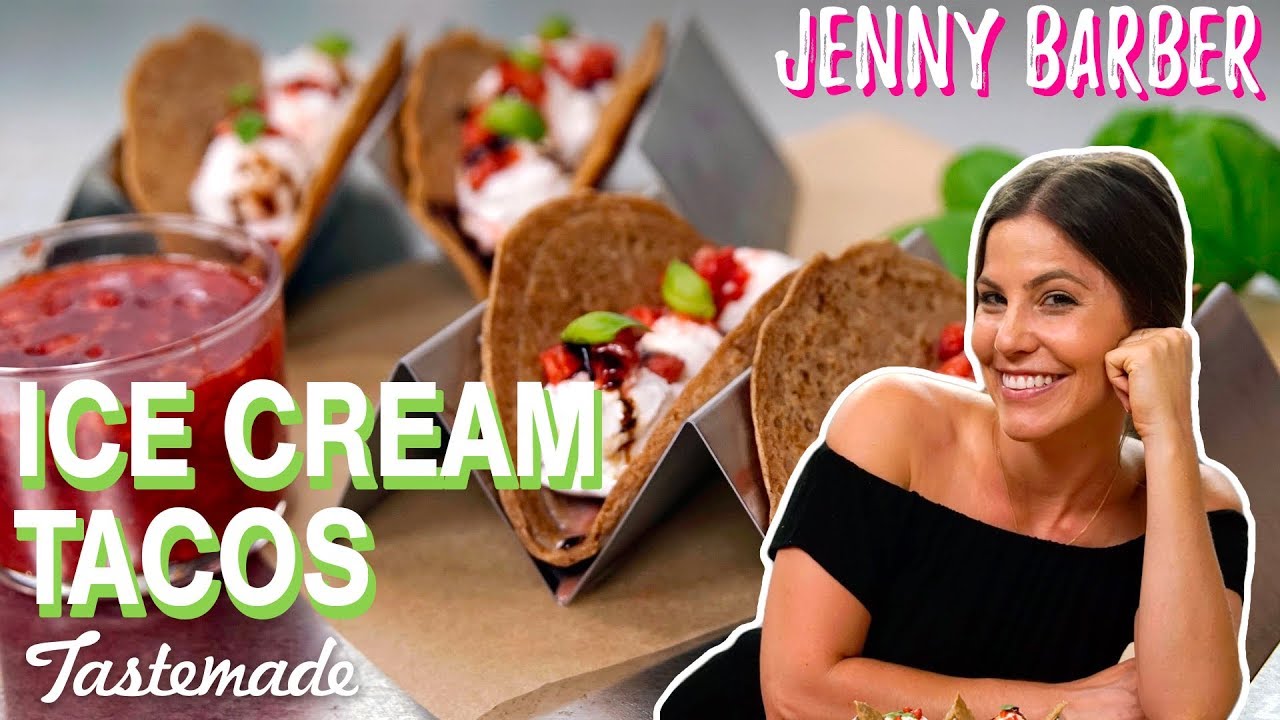 Ice Cream Tacos with Strawberry Sauce I Jenny Barber | Tastemade