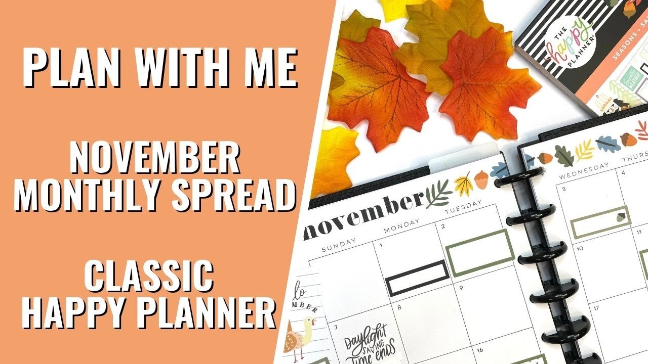 PLAN WITH ME | NOVEMBER MONTHLY SPREAD - YouTube