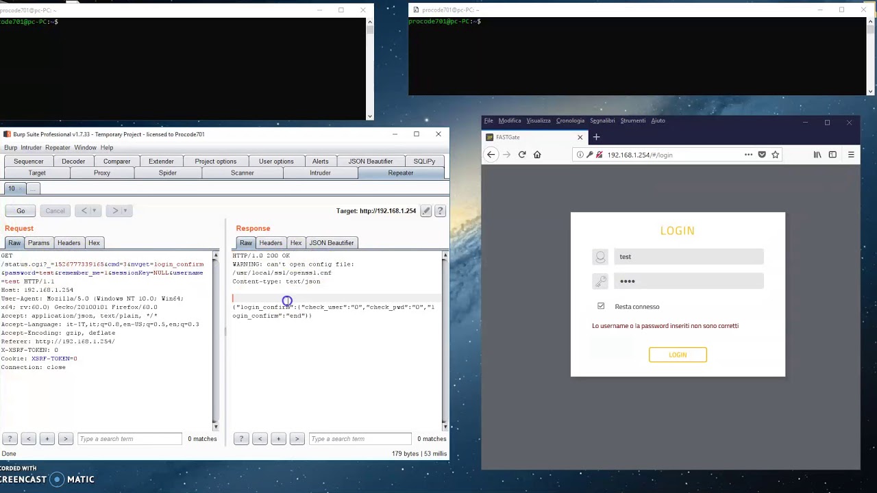 Fastweb FASTGate OS command injection +  RCE CVE-2018-11336