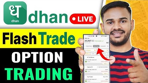 How to use Flash Trade on Dhan Explain in Hindi | Option Trading Live Flash Trade in Dhan App #trade