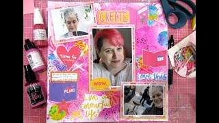 12x 12 Mixed media process- Live a colourful life.