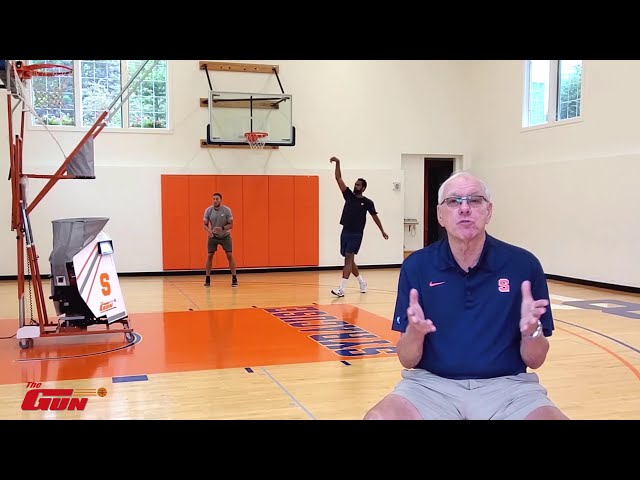 Jim Boeheim Interview - in his home gym with The Gun Basketball Shooting Machine