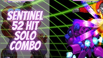 MvC2 - Sentinel 52 Hit Solo Combo