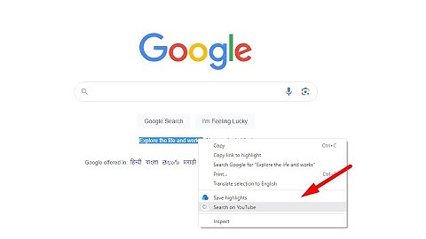 Quickly search selected text on YouTube