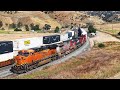 Extreme mountain railroading bnsf  up trains on the mojave subdivision over tehachapi pass