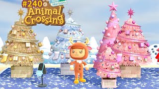 🎄 Plein de sapins de Noël & vos cadeaux 🎁 + animation du chat 🐱 Animal Crossing New Horizons 240